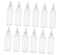 Veemoon 12 Pezzi Trasparenti in Plastica Pet Beccuccio Punta per Dosaggio Bottiglie Viaggio Riutilizzabili per Lozione Shampoo e Cosmetici