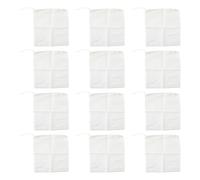 Veemoon 12 Sacchetti Filtro Cotone Coulisse per Decotti, Tè Sfuso e Brodo, Sacchetti Filtro Medicinali Riutilizzabili 23x21 Cm, Accessori Cucina per Infusione e Preparazione Tisane