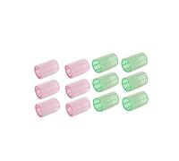 Veemoon 12pezzi Big Wave Hair Curlers Self-adhesive Hair Rollers Per Styling Facile e Veloce Per Asciutti e Bagnati Colori Verde e Rosa Ciascuno