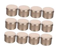 Veemoon 12pezzi Contenitori Rotondi di Latta Vuoti per Candele Scatole di Latta per Aromaterapia e Conservazione Barattoli di Ricaricabili per Fabbricazione di Candele