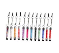 Veemoon 12pezzi Penna Capacitiva in Cristallo Punta Cupola per Scrittura Mano Adatta per Telefono e Tablet Colori Misti Colore Casuale