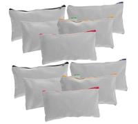 Veemoon 15 pezzi Astucci in Tela Beige per Sublimazione e DIY Borse Cosmetiche e Matite Resistenti con Cerniera per Viaggio e Organizzazione Trucco e Cancelleria