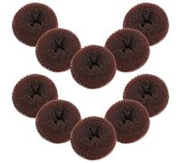 Veemoon 15 Pezzi Modellatore per Chignon da Ballerina, Anelli per Ciambelle Chioma Piccoli in Colore Caffè, Accessori Leggeri per Creare Chignon da Danza Classica per Donne,