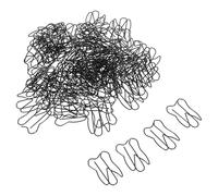 Veemoon 150 Pezzi Clip Fermacarte Neri in Metallo a Forma di Denti, Graffette Scolastiche Piccole per Ufficio, Segnalibro e Fissaggio Documenti