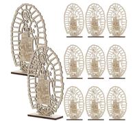 Veemoon 16 Pezzi Centrotavola Battesimo in Legno Beige per Tavolo | Decorazione da Tavolo dal Design Artistico, Uso Versatile, Valorizza Rito e L’impatto Visivo