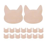 Veemoon 16 sagome di gatto in legno da ritagliare per progetti creativi | Sagome di gatto in legno per decorazioni fai da te, materiale artigianale a tema animali domestici, pezzi di legno naturale