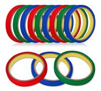 Veemoon 18 pz sacchetto Mm nastri colorati o sacchetti a picco calore collo fai da te verde, glassa rosso, nastri blu e nastro, decorare ghiaccio rosso sigillante: regali cinture a forma di chimica