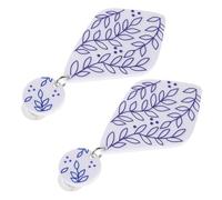 Veemoon 1paio of Vintage Chinese Dangle Earrings Elegant and Acrylic Design Lightweight Retro Jewelry for Women for Boho Style Enthusiasts