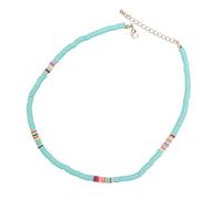 Veemoon 1pezzi Collana Choker Stile Boho Verde Pendente Creativo in Argilla Polimerica Gioielli Eleganti Per Donna Regalo Per Compleanno e Anniversario