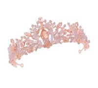 Veemoon 1pezzi Corona per Sposa Strass in Cristallo Fascia per Capelli da Sposa in Materiale Resistente Design Elegante per Matrimonio e Occasioni Speciali