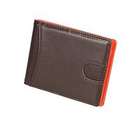 Veemoon 1pezzi Portafoglio in Vera Pelle per Uomo Sottile e Compatto Tasca per Carte Portamonete Clip per Dollari per Uso Quotidiano e Regalo per Amici Maschi