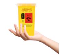 Veemoon 1pezzi Scatola per Riciclaggio e Smaltimento dei Rasoi Contenitore Sicuro per Materiali Affilati Realizzato in Abs Durevole Chiusura di Ragazza Adatto per Barbiere Stile Casuale