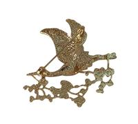 Veemoon 1pezzi Spilla Brooch Con Design Gru e Prugno Accessori Per e Ragazze e Versatile Per Speciali