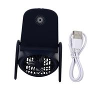 Veemoon 1pezzi Ventilatore Da Tavolo Portatile Ricaricabile Con Supporto Per Smartphone Ventilatore Multi-funzione Con Luce Notturna e Design Compatto Per Viaggi Estivi e Uso Quotidiano