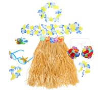 Veemoon 1set Accessori Per Hawaiana Gonna Occhiali e Fermaglio Per Decorazione Per Luau e Estivi