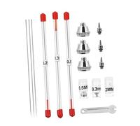 Veemoon 1Set Completo Ugelli e Aghi per Aerografo Inossidabile Kit Ricambio per Aerografi Accessori Duraturi per Verniciatura e Modellismo