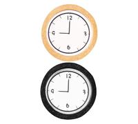 Veemoon 2 Accessori per Casa delle Bambole in Miniatura Orologio da Parete in Scala 112 - Mobili per Casa delle Bambole - Orologio in Miniatura in Legno per Decorazione da Scrivania