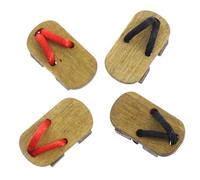 Veemoon 2 Paia di Zoccoli di Legno Cinesi per Bambina - Pantofole Tradizionali in Legno per Kimono - Scarpe Estive da Spiaggia Comfort e Stile per Piccole Fashioniste