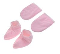 Veemoon 2 paia Guanti per Trattamento Mani e Piedi in Paraffina Isolanti Morbidi in Spugna con Chiusura Scatto per Terapia Termica e Bagno di Paraffina Rosa