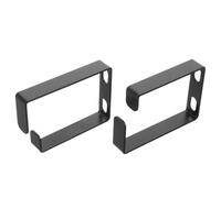 Veemoon 2 Pezzi Canalina Passacavi D-ring in Metallo Nera per Rack Audio | Montaggio con Viti, Profilo ad Arco, Finitura Opaca, per Cablaggi Densi e Apparecchiature di Registrazione