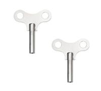 Veemoon 2 Pezzi Chiave di Carica per Orologio in Acciaio, Set | Design a Due Fori, Presa Comoda e Compatta, per Manutenzione Domestica e Restauro di Orologi Antichi