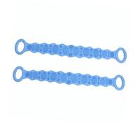 Veemoon 2 pezzi Cintura Esfoliante Doccia in Tpe Blu Spugna Lavaggio Schiena con Doppio Anello per Pulizia Profonda Braccio e Schiena Accessorio Bagno Casa e Viaggio