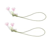 Veemoon 2 Pezzi Cinturino da per con Pendenti e Perline Acriliche da Laccetti Decorativi per Custodia Specchietto Auto e Accessori Leggeri Design Elegante e Resistente