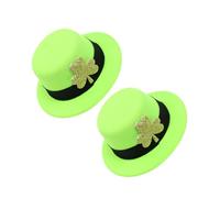 Veemoon 2 Pezzi Clip Capelli Verde St Patrick S Day Cappello Leprechaun Decorativo Accessorio Festa con Trifoglio per Costume e Celebrazioni Irlandesi