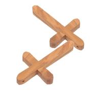 Veemoon 2 Pezzi Croci Legno per Preghiera Croci Miniature Legno Dettagliato per Cerimonie Religiose e Decorazione Domestica Ornamentali per La Spiritualità e
