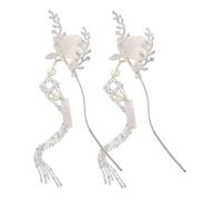 Veemoon 2 Pezzi Di Forcina Per In Stile Cinese Con Nappa Bastoncini Per Cinesi Forcina Per In Stile Cinese