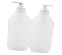 Veemoon 2 Pezzi Dispenser Liquido Pompa Plastica Semi-trasparente per Doccia Sapone Detergente Bagno Campeggio