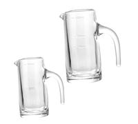 Veemoon 2 pezzi Dispenser Vino Trasparente in Vetro con Scala Graduata Caraffa Liquore Bicchiere Misuratore Liquidi per Cocktail Vino Whisky per Feste e Raduni Familiari