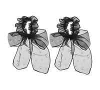 Veemoon 2 Pezzi Elastici per con in Organza Fasce Elastiche Morbide e Resistenti per Donne e Ragazze Accessori per Cavallo e Treccia Adatti Tutti i Tipi