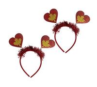 Veemoon 2 pezzi Fasce Canada Day Rosse con Dacero e Accessori Resistenti e Decorativi per Party e Raduni