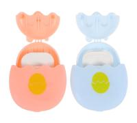 Veemoon 2 Pezzi Fogli di Sapone da Viaggio Monouso Mini Portatili Rosa e Blu in Pasta e Silicone, Soluzione Comoda per Lavaggio Mani Durante Avventure All'aperto e Viaggi