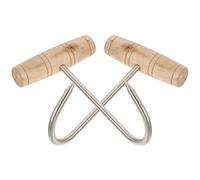 Veemoon 2 pezzi Ganci per Carne in Acciaio Resistente Forma di T con Manico in Legno per Macelleria Ristorante Cucina e Grigliata Resistenti per Appendere e Lavorare Carne