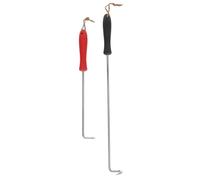 Veemoon 2 Pezzi Gancio per Carne con Manico in Plastica Resistente al Calore in Acciaio Inossidabile Utensile Multifunzione per Barbecue e Cottura All'aperto, per Grigliate