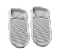 Veemoon 2 Pezzi Lavanderia non slip washboard Lavare l'asse per lavare porta sapone per piatti piatto di sapone da viaggio lavatoio per lavare i vestiti a mano lavamani pp Grigio chiaro