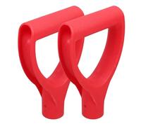 Veemoon 2 Pezzi Manico di Ricambio per Badile da Giardino in Plastica Rossa Impugnatura Comoda per Attrezzi da Giardinaggio e Pulizia Neve, Uso Versatile e Resistente