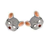 Veemoon 2 Pezzi Maschera Di Topo Maschere Da Festa Per Metà Faccia Animale Gatto Maschera Da Talpa Maschera Cosplay Maschera Da Topo Per Light Grey Schiuma Di Poliuretano
