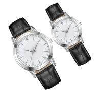 Veemoon 2 Pezzi Orologio Decorativo Da Polso Orologio Da Amante Romantico Adorabile Orologio Da Polso Per Coppia Orologio All-match Con Cinturino in Pelle Orologio Unisex Finta Pelle