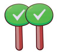 Veemoon 2 pezzi Paddle Giudizio Insegnante PVC e Temperato Tavole Voto Maneggevoli Doppia Faccia per Valutazione e Giochi Interattivi Classe