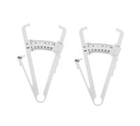 Veemoon 2 pezzi per Pliche Cutanee Misuratore Grasso Corporeo e Donna Strumento Portatile in Plastica Resistente con Scala e Guida Semplice per Tester Grasso