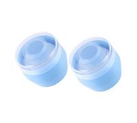 Veemoon 2 Pezzi Puff Cipria per Corpo Bambini e Neonati in Pp con Applicazione Uniforme e Contenitore Blu per Talco Facile e Conveniente