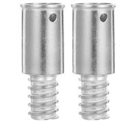 Veemoon 2 Pezzi Punte Filettate Manico Scopa in Metallo 22 MM Tipo Americano Connettore Adattatore per Asta di Prolunga Kit Riparazione Punte Filettate per Scopa e Frusta Accessorio