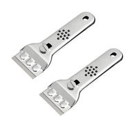 Veemoon 2 Pezzi Raschietti per Pavimenti e Piastrelle in Acciaio Inox Impugnatura Antiscivolo Ergonomica Raschietto Multiuso per Pulizia di Fughe Colla e Sporco su Pareti e Pavimenti