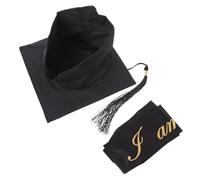 Veemoon 2 Pezzi Set Di Cappelli Da Dottore Scuola Decorazioni Di Laurea Cintura Galateo Di Laurea Chiave Stola Di Laurea Fascia Di Laurea 2022 Fascia Per La Festa Di Laurea Nero Stoffa