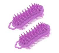 Veemoon 2 pezzi Spazzola Massaggiante per Capelluto in Silicone Pettine Esfoliante per Doccia Capillare per Bagnati e Asciutti Antistatico e per