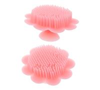 Veemoon 2 Pezzi Spazzola Shampoo Silicone per Doppia Faccia Massaggiante per Capelluto Delicato Manico Ergonomico Antiscivolo Pulizia Morbida e Sicura per Bagno Infantile