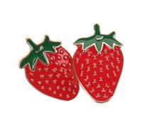 Veemoon 2 Pezzi Spilla a Forma di Fragola in Lega di Zinco Rosso per Donna | Abiti e Scialle, Uso Quotidiano e Compleanno, Effetto Decorativo Leggero e Resistente